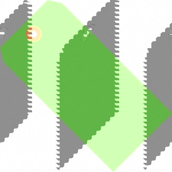 Blank Tag: 3-1/4'' High, Fluorescent Green, Synthetic Paper